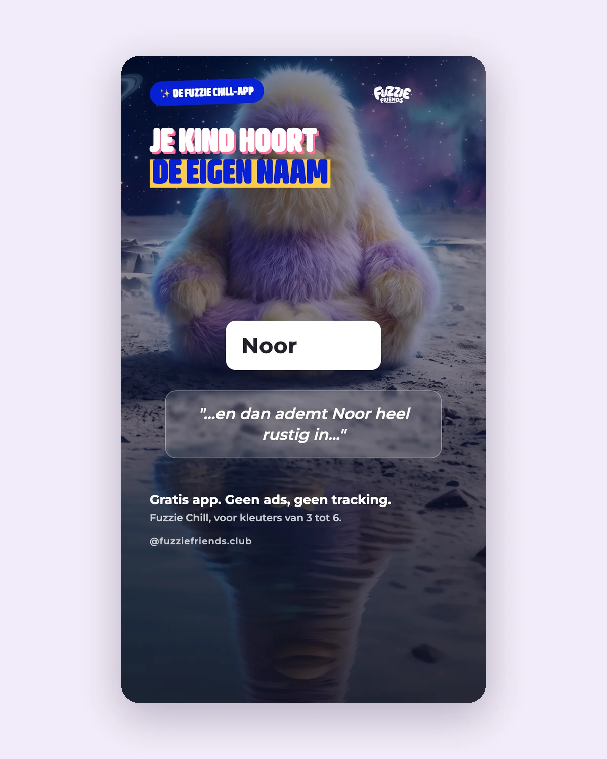 Korte video waarin het kind de eigen naam hoort