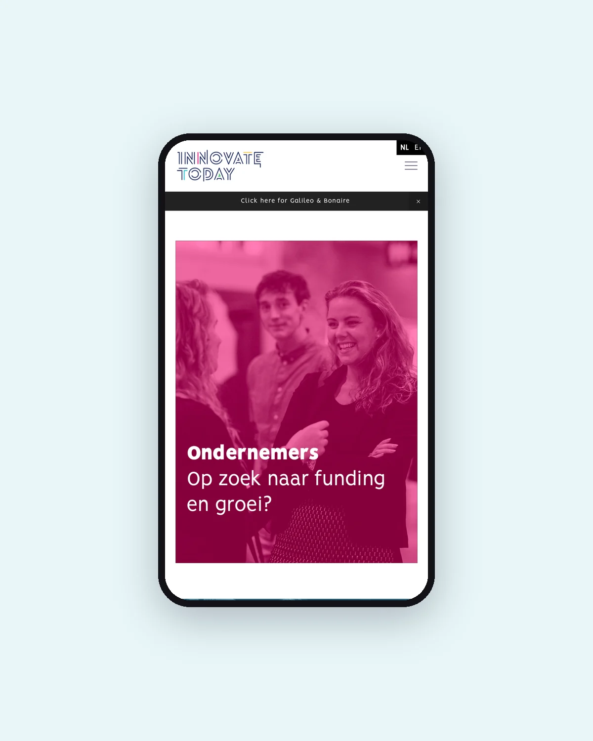 Innovate Today op mobiel