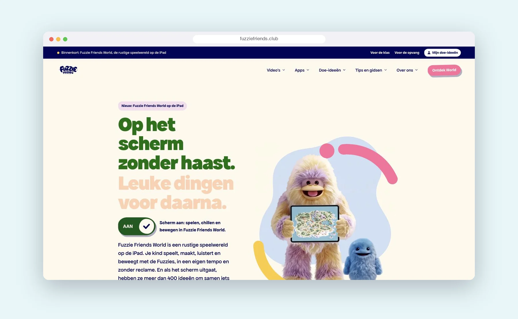 Homepage van fuzziefriends.club