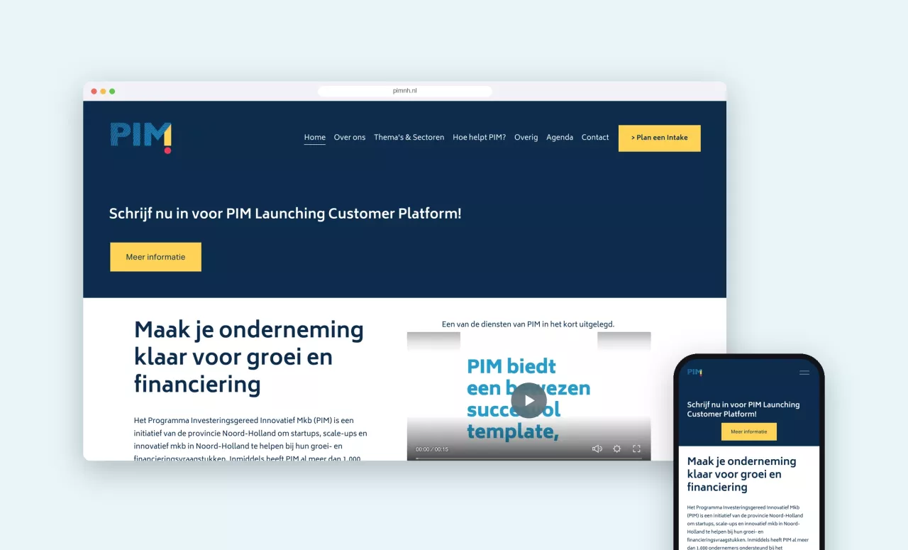PIM Noord-Holland: Website, video en animatie
